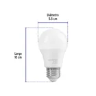 Foco LED 6W (40W) A19, 6500K blanca fría, 570 lm, BASIC 3