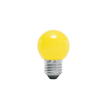Foco LED 1 W, tipo globo G45, color amarillo, E26, VOLTECK