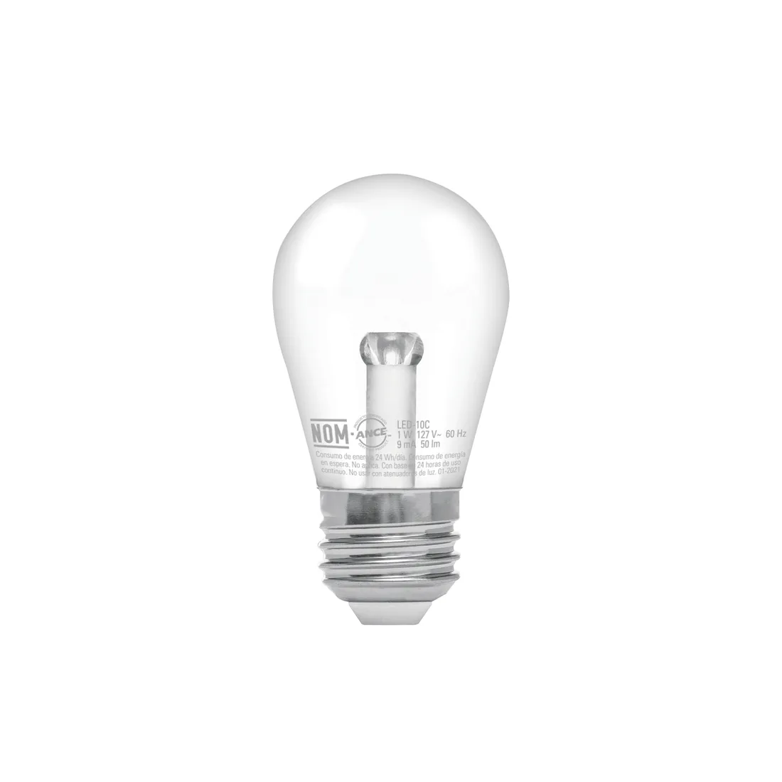 Foco LED 1 W sin filamento, S14, 2200K ambar, E26, VOLTECK