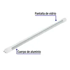 Tubo LED T8 9W G13, 6500K blanca fría, transparente, BASIC 2