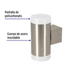 Arbotante LED exterior 10 W 3000K 2 spots, 7x17 cm, VOLTECK 3
