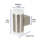 Arbotante LED exterior 10 W 3000K 2 spots, 7x17 cm, VOLTECK 5