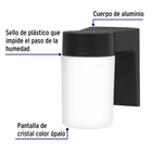 Arbotante de pared tipo vaso, lámpara no incluida, VOLTECK 2