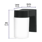 Arbotante de pared tipo vaso, lámpara no incluida, VOLTECK 3