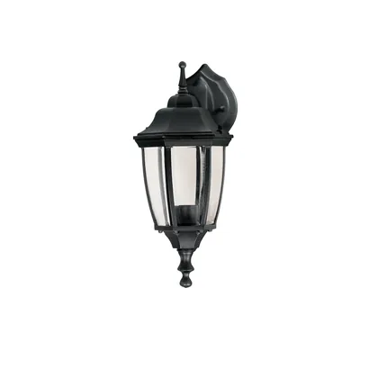 Arbotante tipo farol tradicional suspendido p/exterior negro