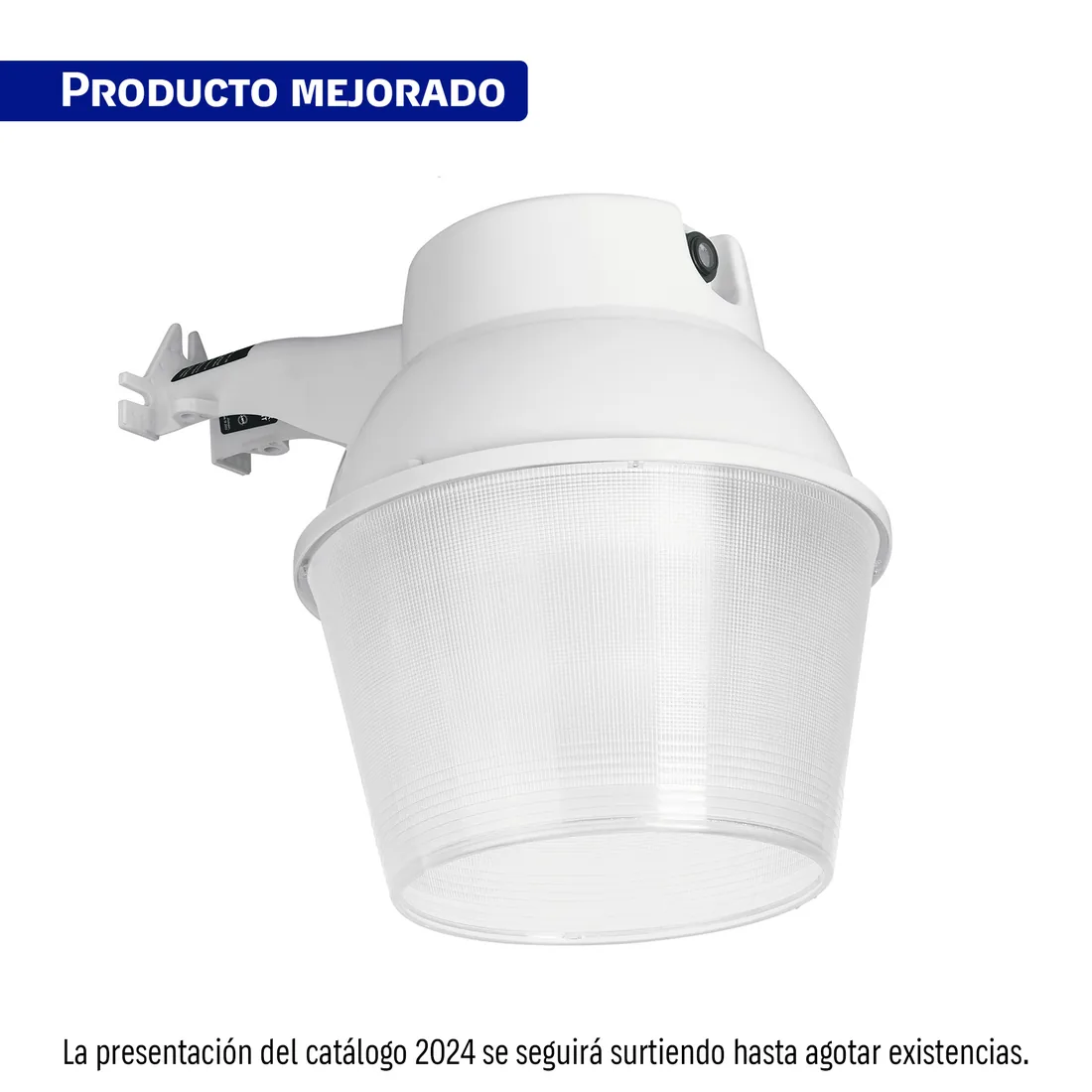 Luminario suburbano ABS con foco LED 40W 6500K sensor de luz