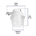 Luminario suburbano ABS con foco LED 40W 6500K sensor de luz 2