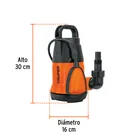 Bomba sumergible plástica, 1/2 HP para agua limpia, TRUPER 3