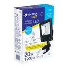 Reflector LED para exteriores 20W 6500K con sensor, VOLTECK 6