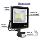 Reflector LED para exteriores 30W 6500K con sensor, VOLTECK 3