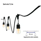 Serie de 7.3 m con 12 luces incandescentes para exterior 3
