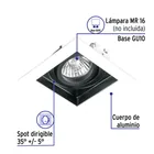 Luminario empotrable con 1 spot dirigible, blanco, VOLTECK 2