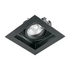 Luminario empotrable con 1 spot dirigible, negro, VOLTECK 1