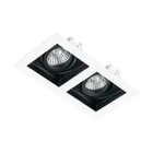 Luminario empotrable con 2 spots dirigibles, blanco, VOLTECK 1