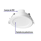 Luminario LED empotrable 5 W 6500 K, redondo, VOLTECK BASIC 3