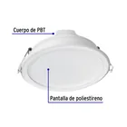 Luminario LED empotrable 12 W 6500 K, redondo, VOLTECK BASIC 3