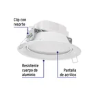 Luminario LED empotrable 6 W 3000 K, redondo, VOLTECK 3