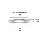Luminario LED plafón 12W 6500K ultradelgado redondo, VOLTECK 3