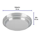 Luminario LED plafón decorativo 22W 6500K, metálico, BASIC 4