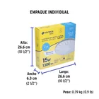 Luminario LED plafón decorativo 15W 6500K, espiral, BASIC 6