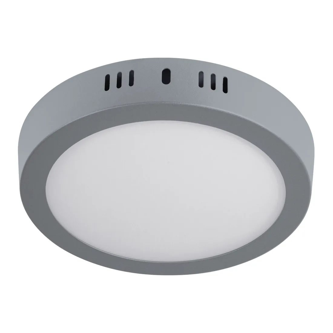 Luminario LED plafón 12W 6500K, redondo, gris, VOLTECK