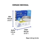 Luminario LED plafón 12W 6500K, redondo, gris, VOLTECK 6