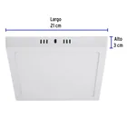 Luminario LED plafón 18W 6500K, cuadrado, blanco, VOLTECK 2
