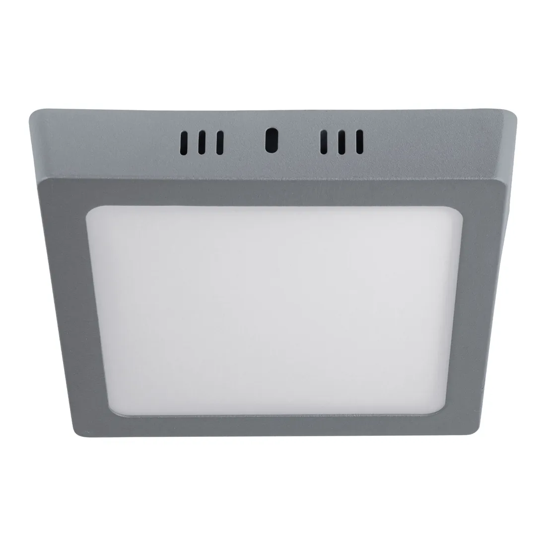 Luminario LED plafón 12W 6500K, cuadrado, gris, VOLTECK