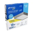 Luminario LED plafón 18W 6500K, cuadrado, gris, VOLTECK 5