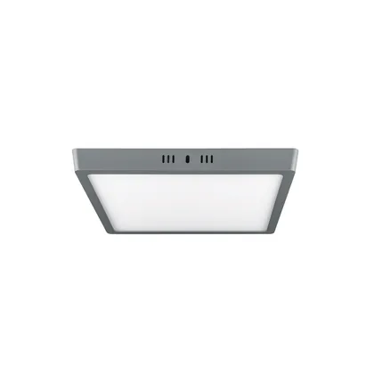 Luminario LED plafón 24W 6500K, cuadrado, gris, VOLTECK