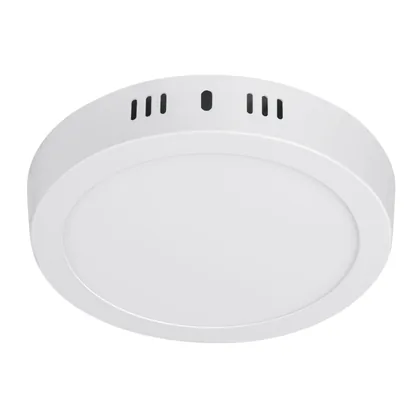 Luminario LED plafón 12W 3000K, redondo, blanco, VOLTECK