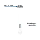 Socket colgante metálico, satín, VOLTECK 2
