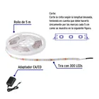 Tira LED 18 W para interior y exterior, 5 m, ámbar, VOLTECK 4