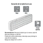 Lámpara de emergencia de 30 Leds, 220 lm recargable, VOLTECK 5