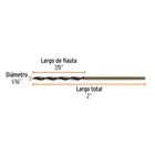 Broca HSS 1/16' Trugold para metal, TRUPER EXPERT 4