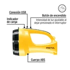 Linterna reflectora LED 260 lm, recargable, PRETUL 2