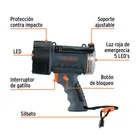 Linterna reflectora LED 300 lm recargable, TRUPER 2
