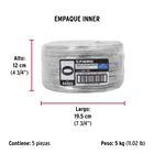 Rollo de 1 kg alambre galvanizado, calibre 12.5, FIERO 4
