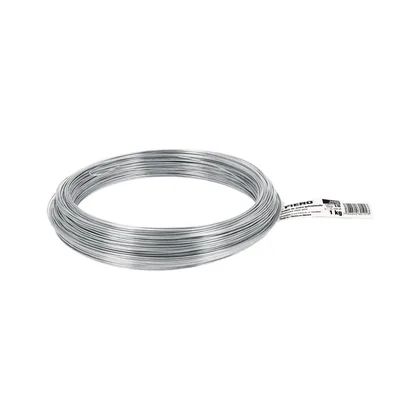 Rollo de 1 kg alambre galvanizado, calibre 18, FIERO