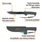 Machete doble filo 10', cacha inyectada, con funda, TRUPER 2