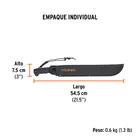Machete doble filo 14', cacha inyectada, con funda, TRUPER 5