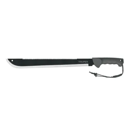 Machete doble filo 18', cacha inyectada, con funda, TRUPER