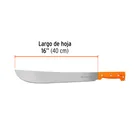 Machete estándar 16' cacha naranja remachada, TRUPER 3