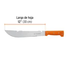 Machete rambo 12',cacha remachada naranja, con funda, TRUPER 3