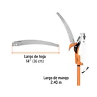Cortador de ramas altas mango telescópico 2.4 m aluminio 3