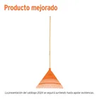 Escoba plástica para jardín, rígida, 22 dientes, mango 48' 1