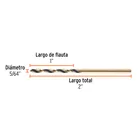 Broca HSS 5/64' Trugold para metal, TRUPER EXPERT 4