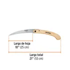 Serrucho plegable 10' hoja curva 6 DPP, mango madera, TRUPER 3