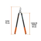 Tijera para ramas 70 cm, Classic, mangos tubulares, TRUPER 3