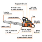 Motosierra 38 cc a gasolina con barra de 18', TRUPER 2
